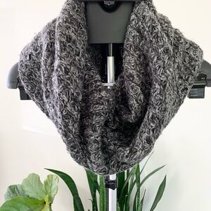 Cozy Gray & Black Knit Scarf